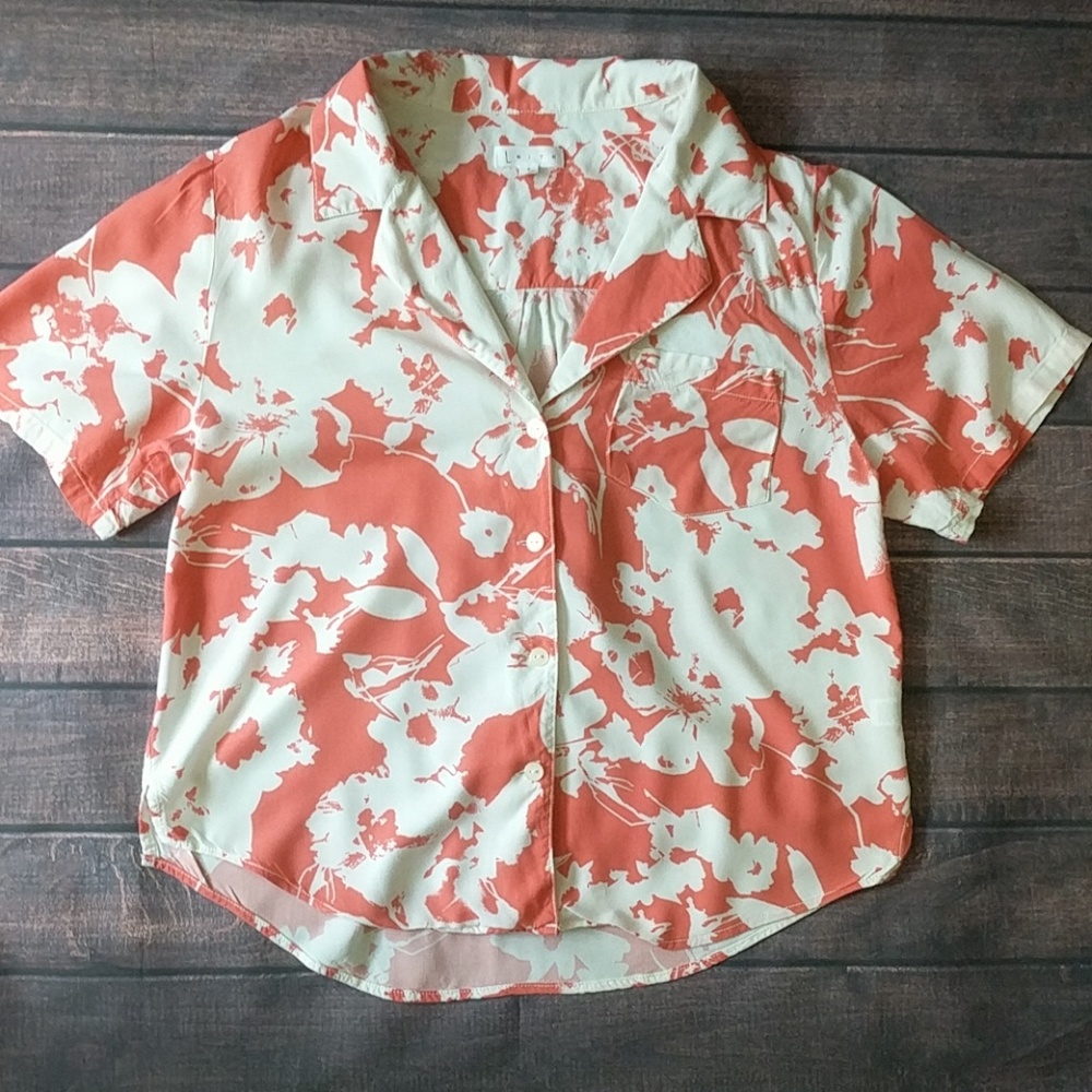 ☀️3/$12☀️ Leith | Floral White/Coral Casual Top